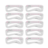 10Pcs/Set Eyebrow Stamp Stencil Kit Eyebrow Stencils Eyebrow Template Eyebrow Shaper Kit Makeup Tool for Women